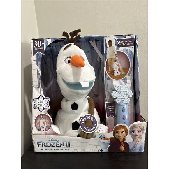 Disney Frozen 2 Follow Me Friend Olaf Interactive Plush Soft Toy Talks&Sings NEW - Picture 1 of 6